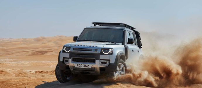 Land Rover Defender Suv On Dirt