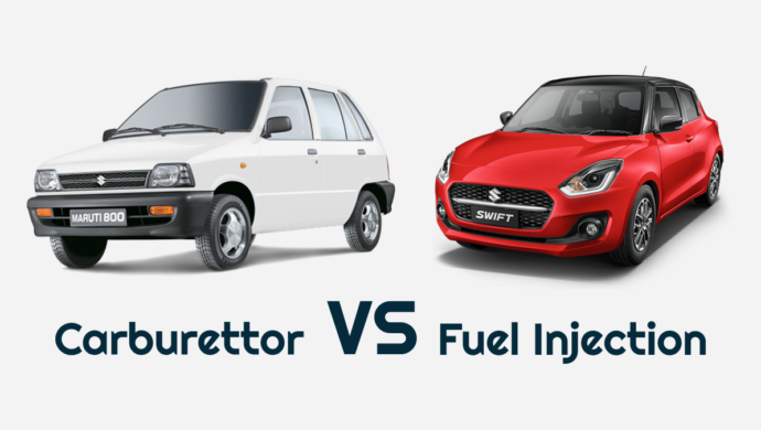 Maruti 800 with Carburettor And Swift with Fuel Injection